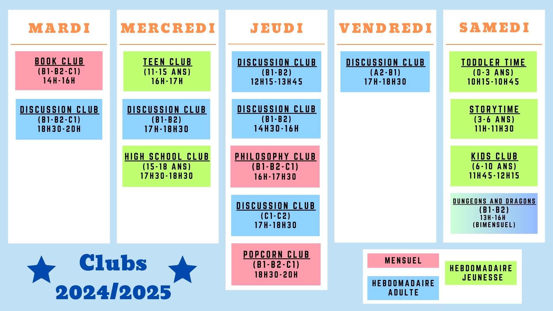 Clubs 2024 2025