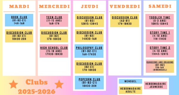 ★ Les Clubs De Discussion 2025-2026 ★