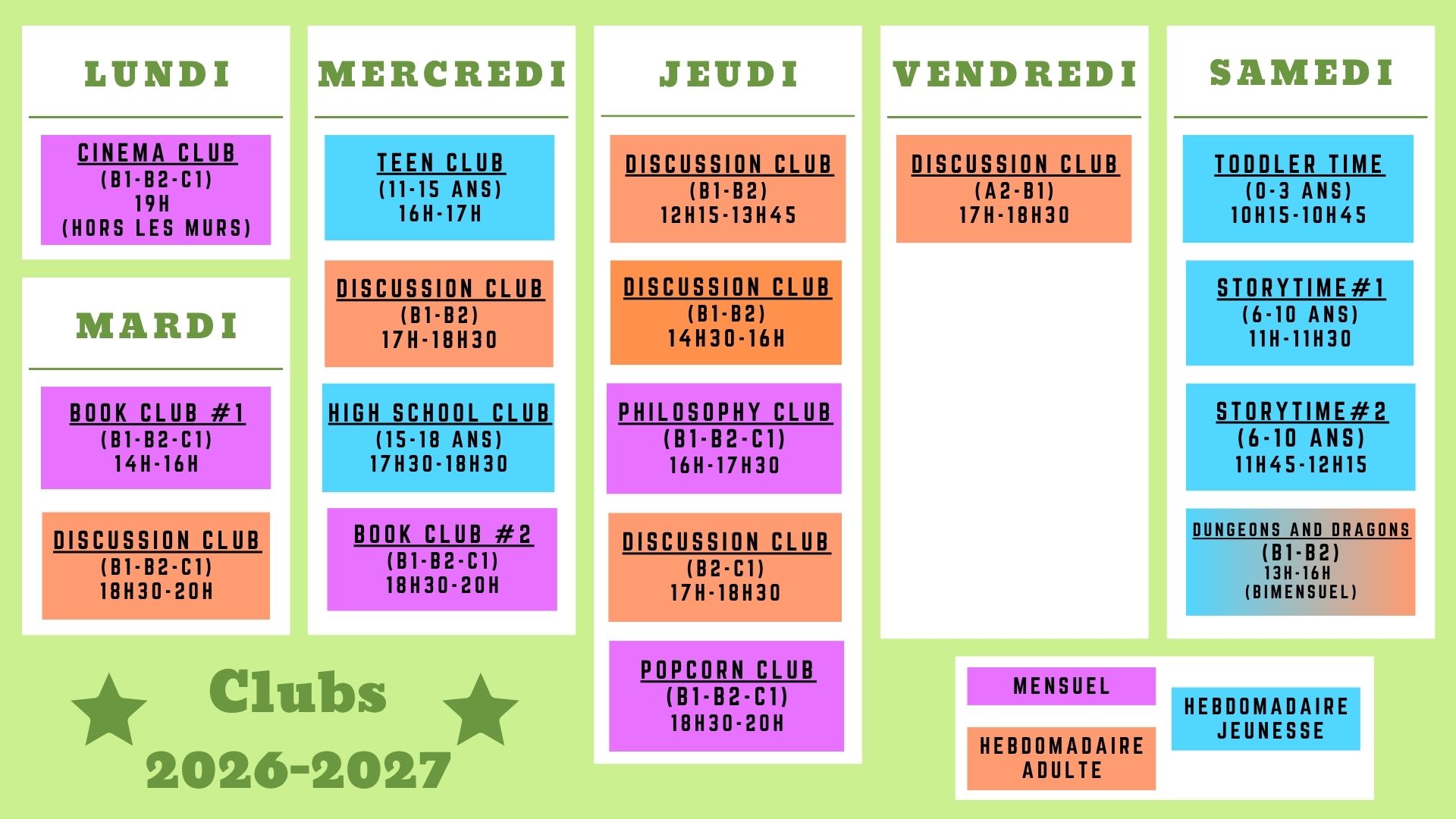 Clubs 2024 2025